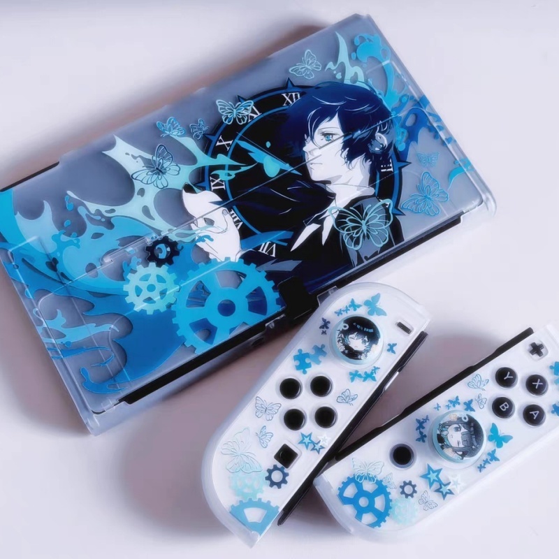 Gaming Console Nintendo - غطاء حماية صلب شبه شفاف بتصميم