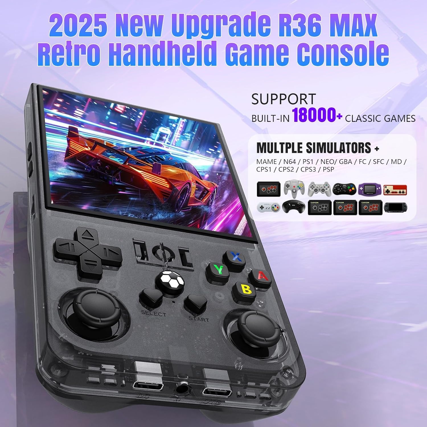 وحدة تحكم ألعاب ريترو FLLBW R3 - مراجعة Gaming Console R36 وسعره