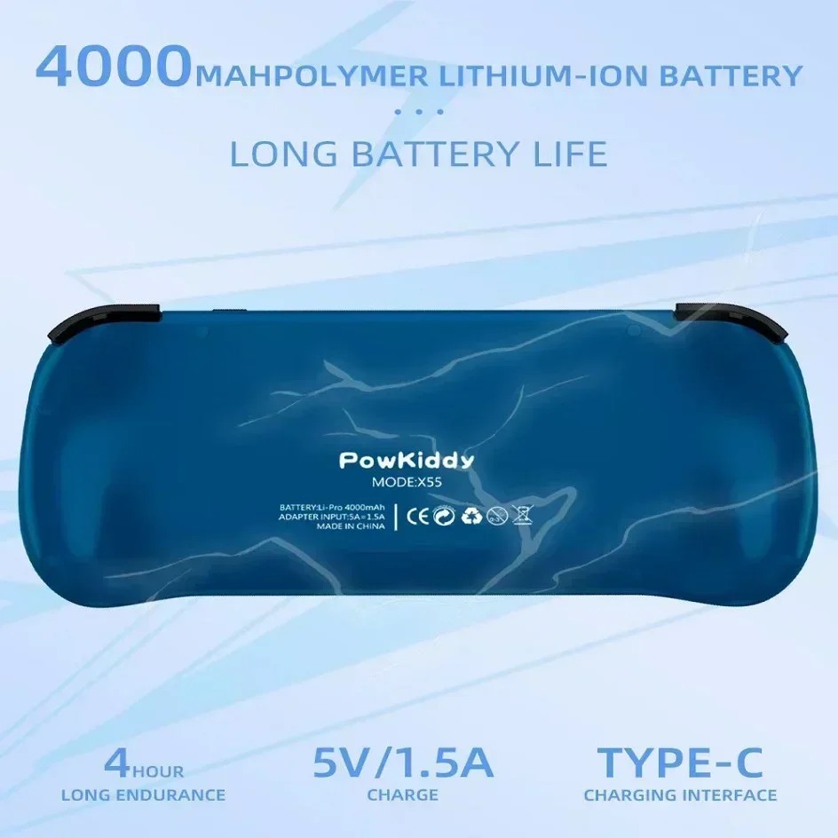 جهاز ألعاب محمول POWKIDDY X55، - مراجعة Gaming Console Handheld Android وسعره