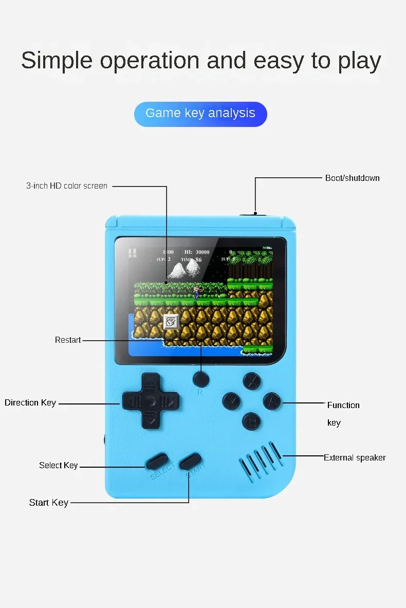 جهاز ألعاب محمول بشاشة LCD ملو - مراجعة Gaming Console Handheld Android وسعره