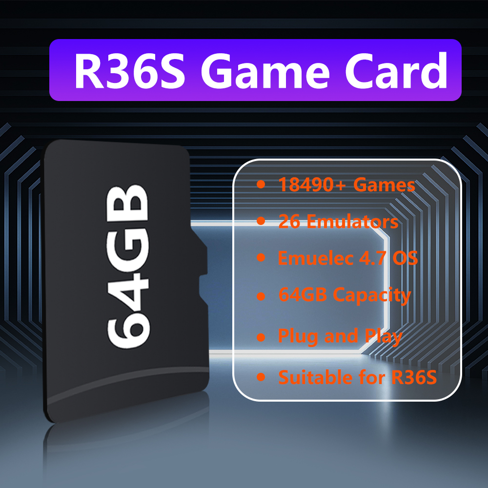 بطاقة ألعاب بسعة 64 جيجابايت ل - مراجعة Gaming Console R36S وسعره