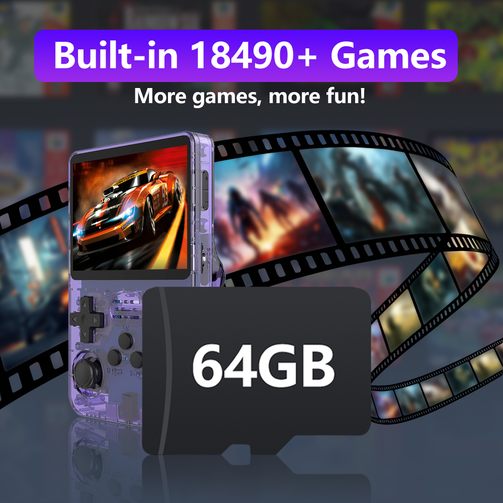 بطاقة ألعاب بسعة 64 جيجابايت ل - مراجعة Gaming Console R36S وسعره