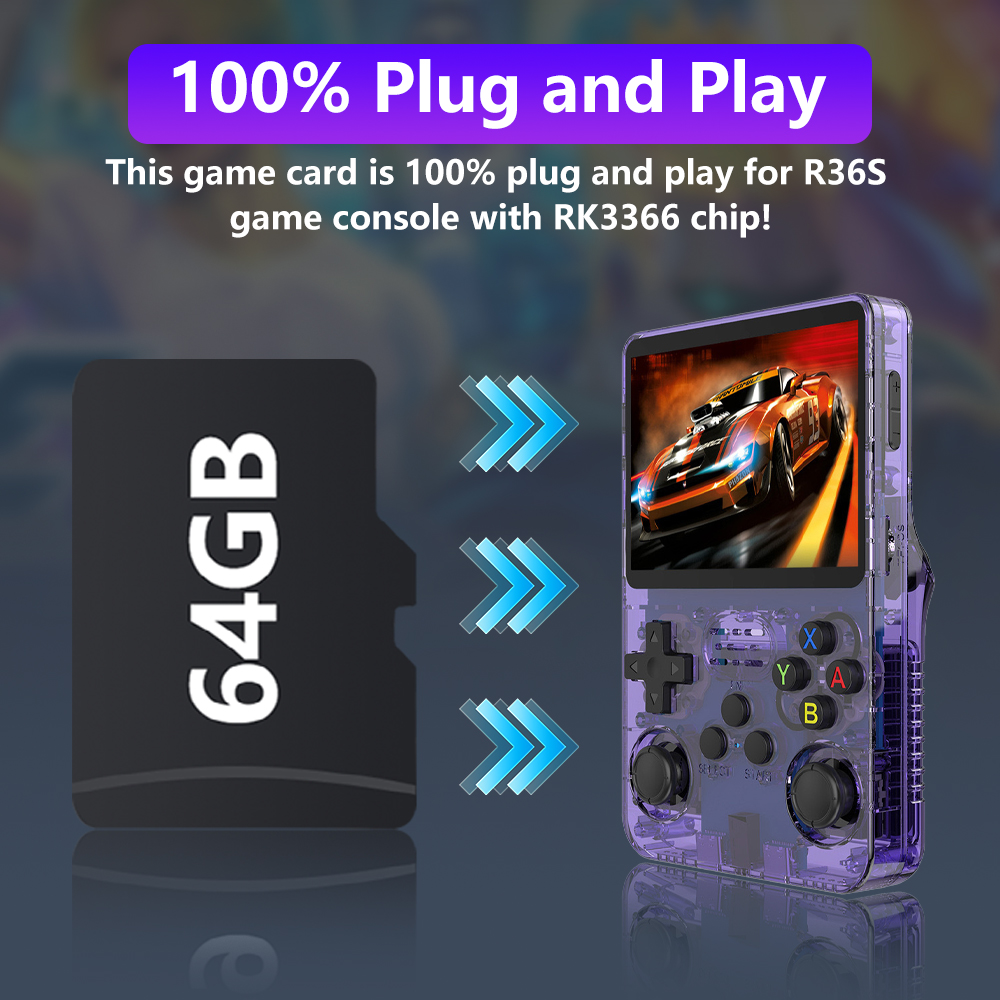 بطاقة ألعاب بسعة 64 جيجابايت ل - مراجعة Gaming Console R36S وسعره