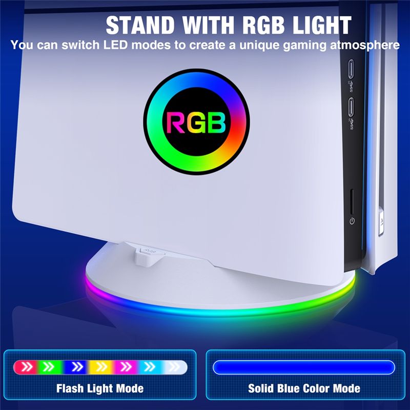 حامل عمودي AED7 مع إضاءة RGB ل - مراجعة Gaming Console Holder وسعره