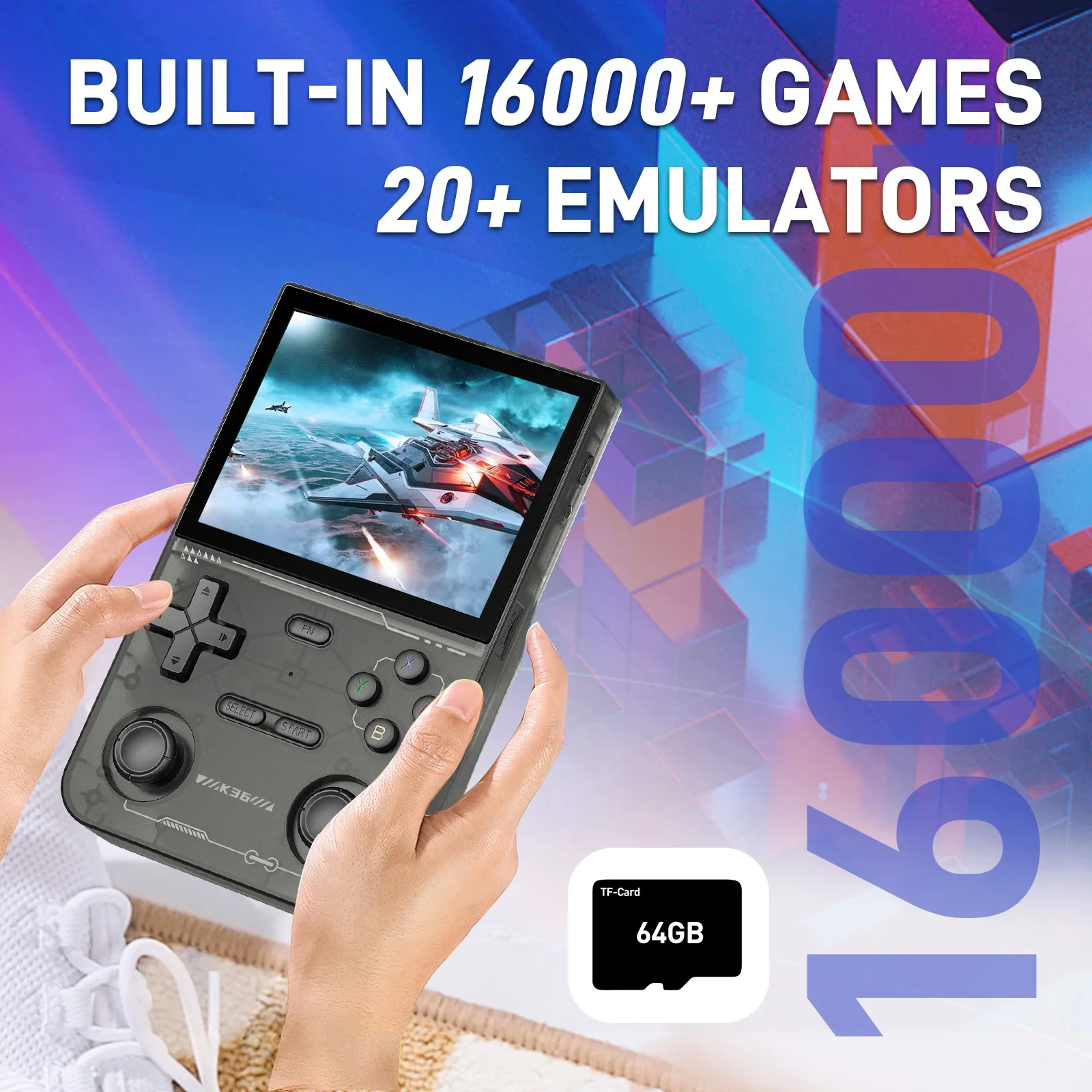 GAMINJA K36 3.5 بوصة IPS شاشة  - مراجعة Gaming Console K36 وسعره