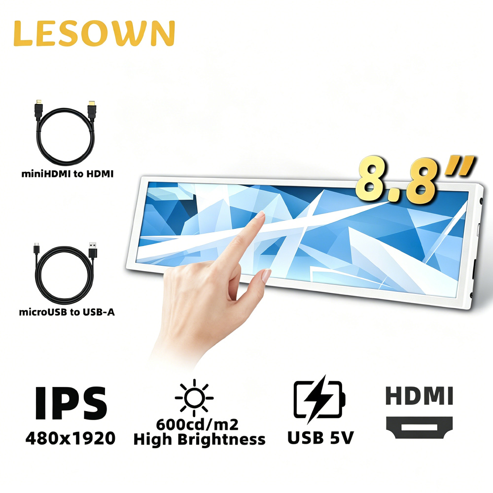 شاشة LESOWN مقاس 8.8 بوصة ممتد - مراجعة Gaming Console Display Case وسعره