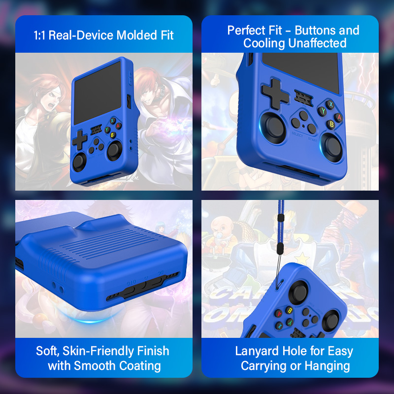حافظة واقية من السيليكون الملو - مراجعة Gaming Console R36S وسعره