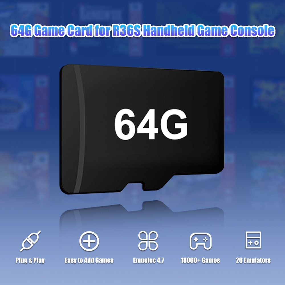 بطاقة لعبة TF 64G لوحدة تحكم أ - مراجعة Gaming Console R36S وسعره