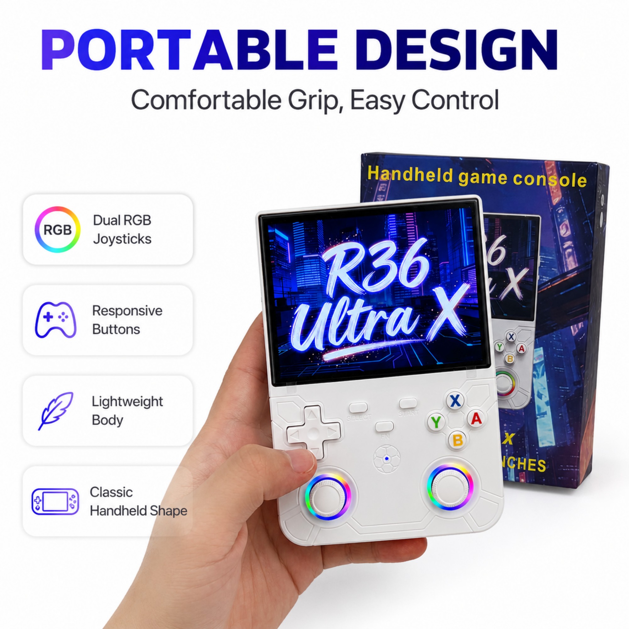 جهاز ألعاب محمول ريترو R36 Ult - مراجعة Gaming Console R36 وسعره