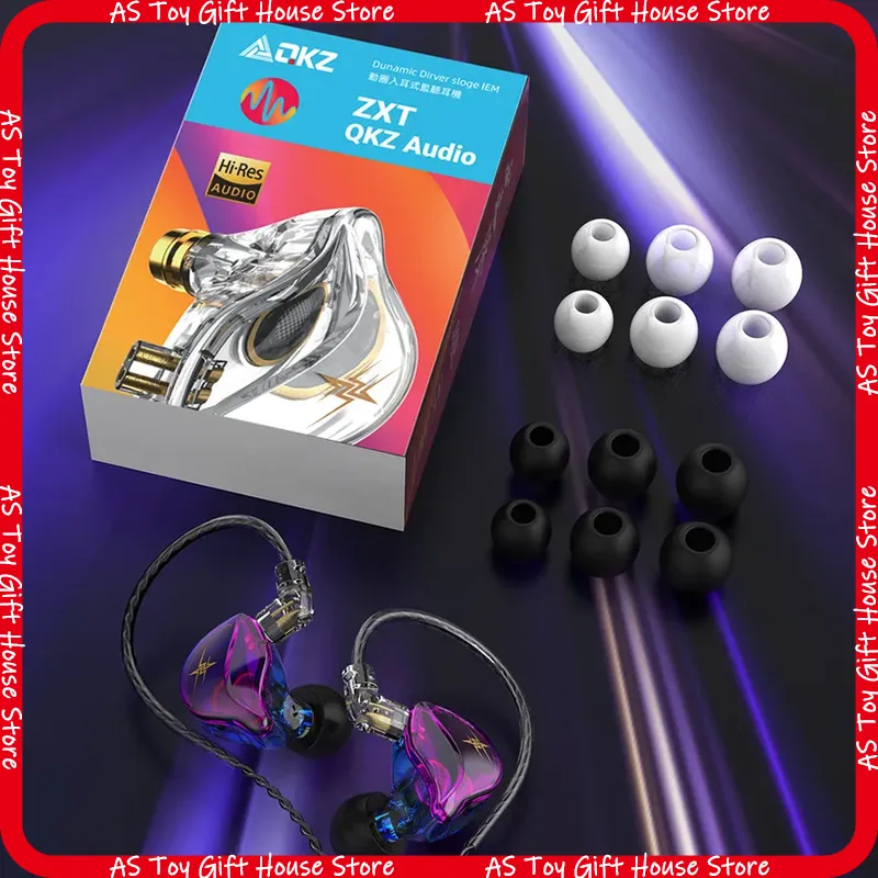 سماعات أذن سلكية QKZ ZXT عالية - مراجعة Gaming Headset Wired وسعره